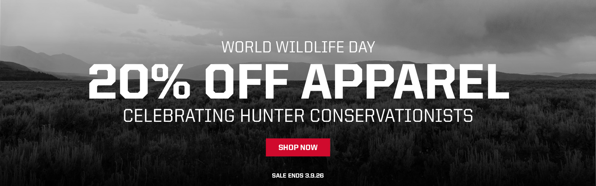 20% Off apparel through 3.9.26.